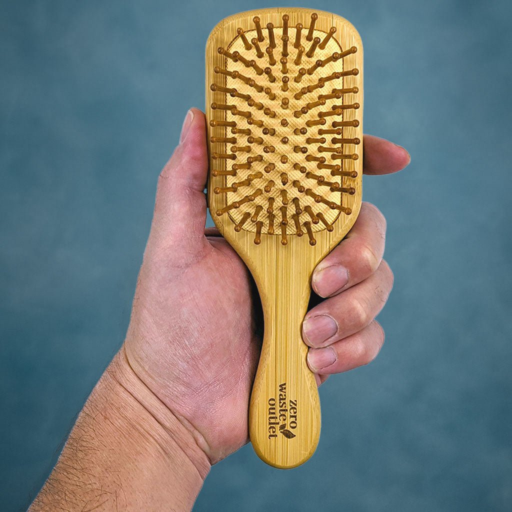 Mini Bamboo Paddle Hairbrush – Zero-Waste & Travel-Ready