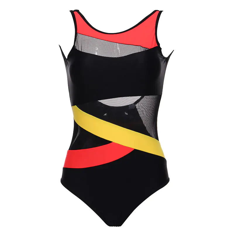 Color-Block One-Piece Swimsuit for Women – Bold, Flattering & Beach-Ready