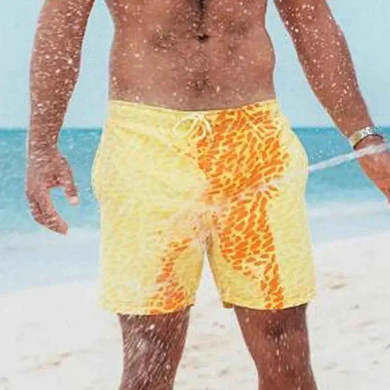 Men's Color-Changing Swim Trunks | Quick-Dry Beach Shorts | STEVVEX Fashion