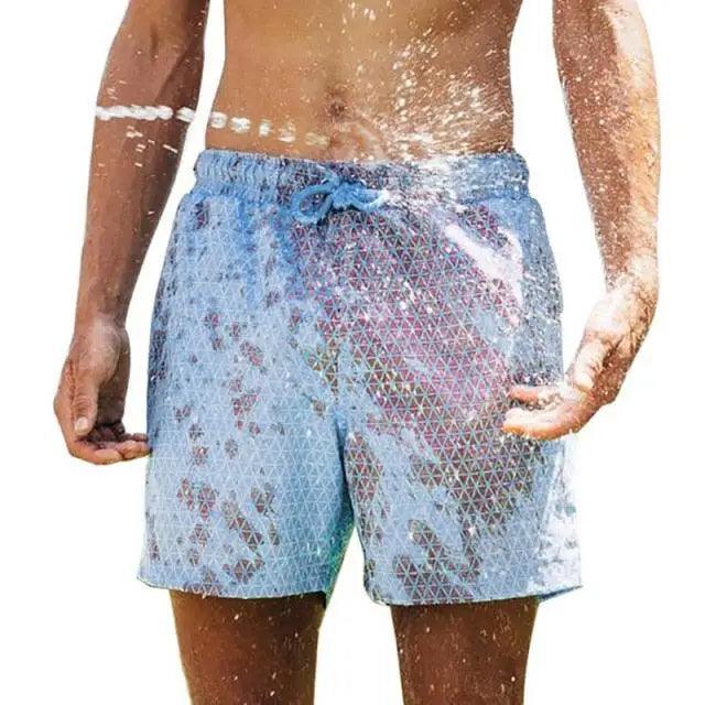 Men's Color-Changing Swim Trunks | Quick-Dry Beach Shorts | STEVVEX Fashion
