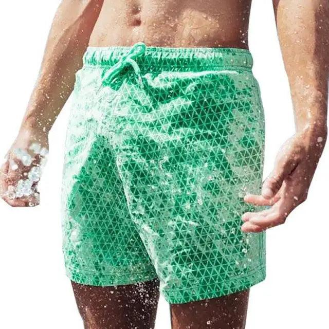 Men's Color-Changing Swim Trunks | Quick-Dry Beach Shorts | STEVVEX Fashion