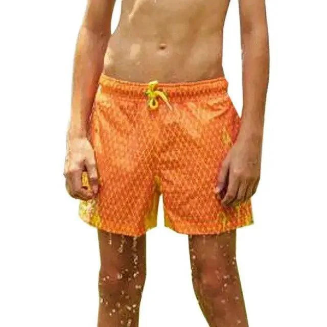 Men's Color-Changing Swim Trunks | Quick-Dry Beach Shorts | STEVVEX Fashion