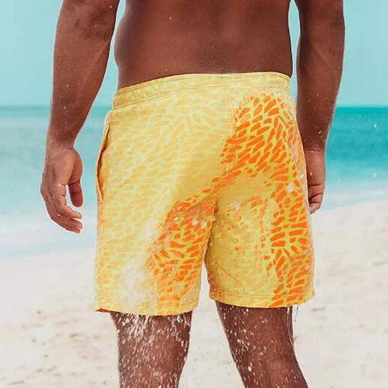 Men's Color-Changing Swim Trunks | Quick-Dry Beach Shorts | STEVVEX Fashion