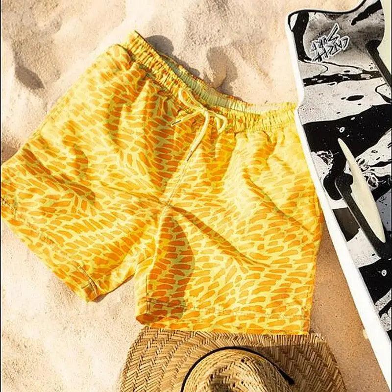 Men's Color-Changing Swim Trunks | Quick-Dry Beach Shorts | STEVVEX Fashion