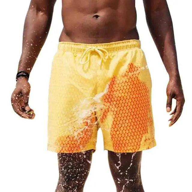 Men's Color-Changing Swim Trunks | Quick-Dry Beach Shorts | STEVVEX Fashion
