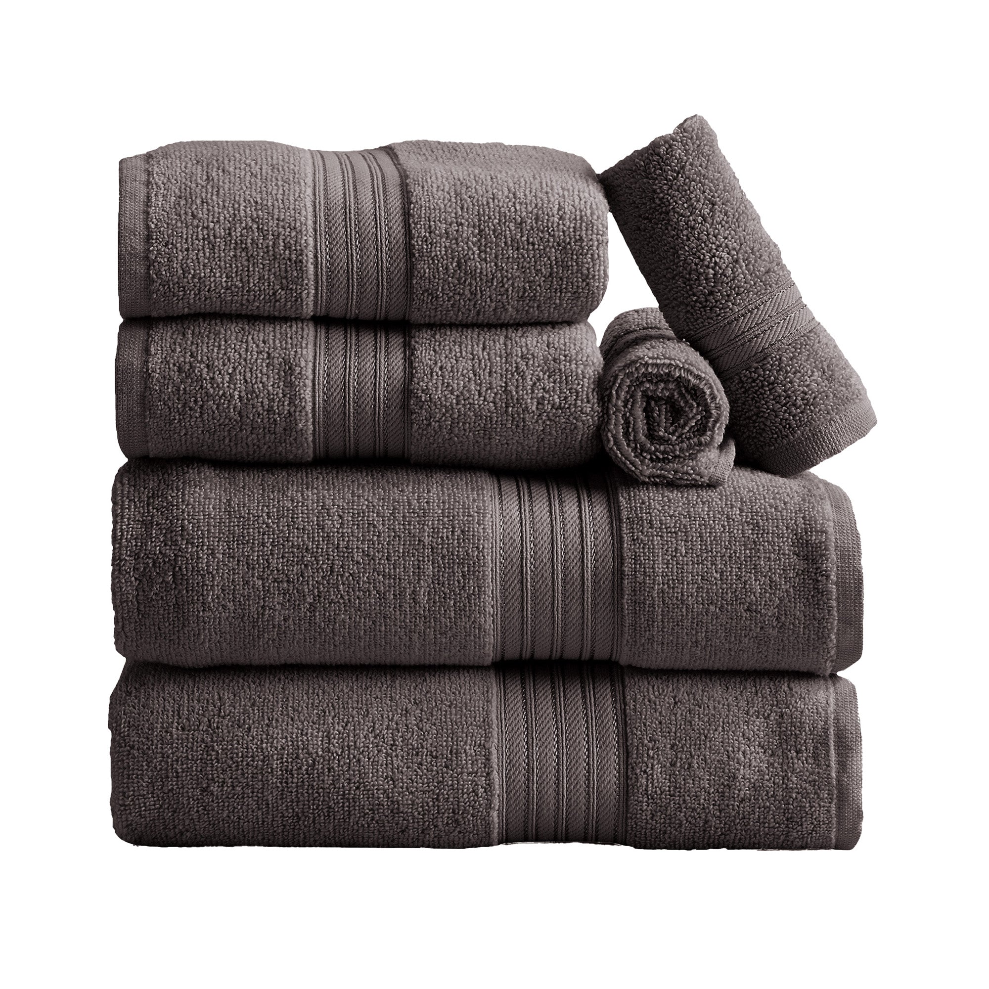 Feather Spun Cotton Bath Towels — Soft, Quick-Dry & Lightweight | Classic Bordered Style
