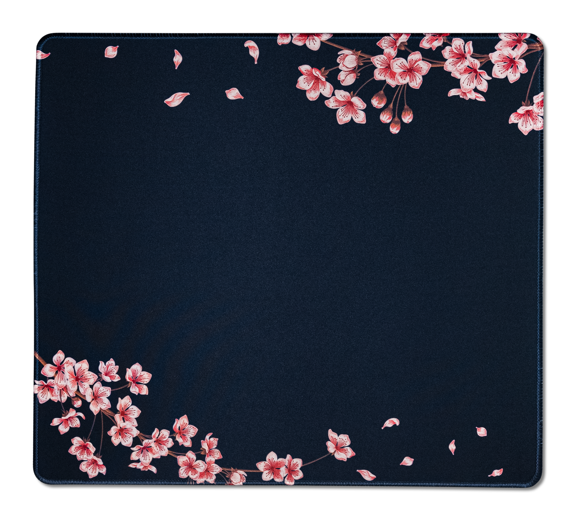 Navy Blossom Desk Mat – Large Floral RGB Gaming & Office Desk Pad