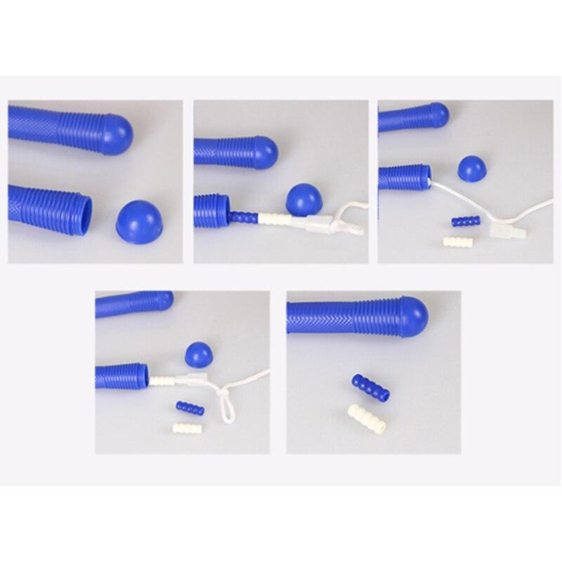 Collage of blue plastic components on a white background