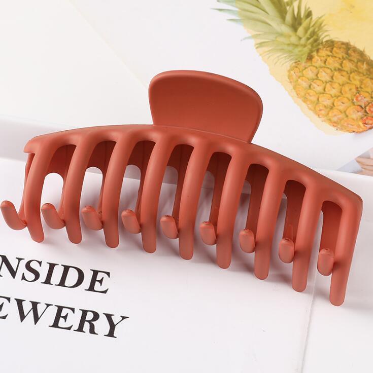 Brown hair clip on a book with a pineapple in the background