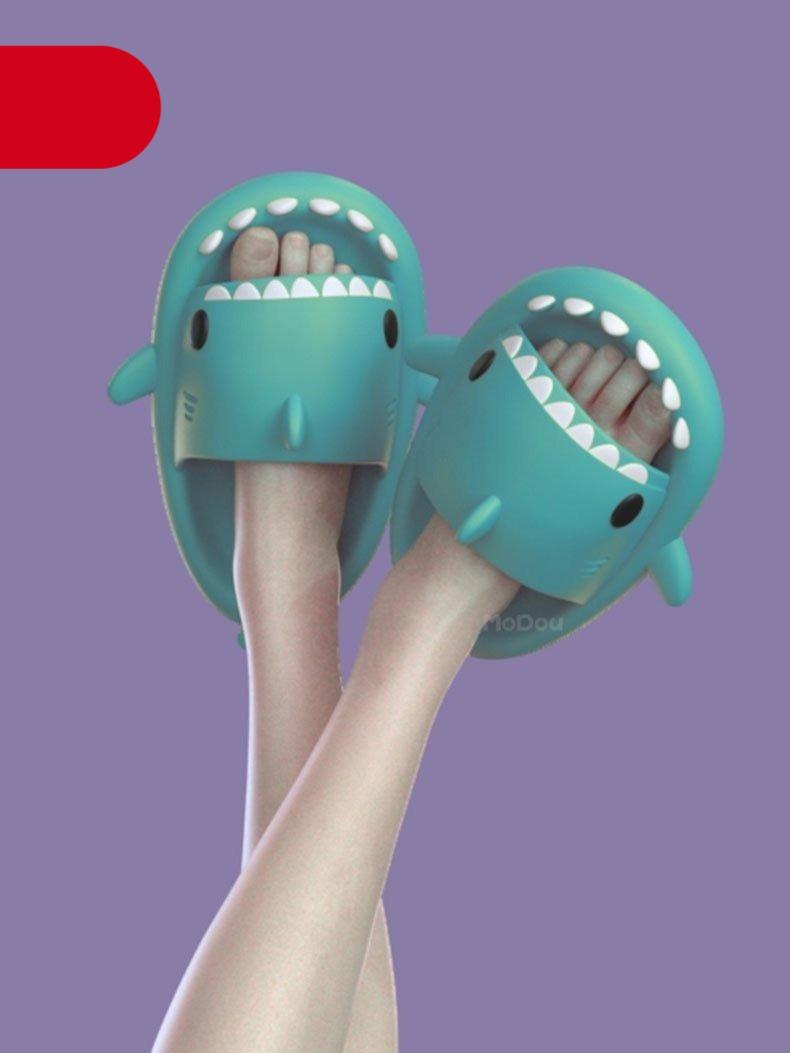 Kids Shark Slide Sandals | Lightweight Non-Slip Beach & Pool Slippers