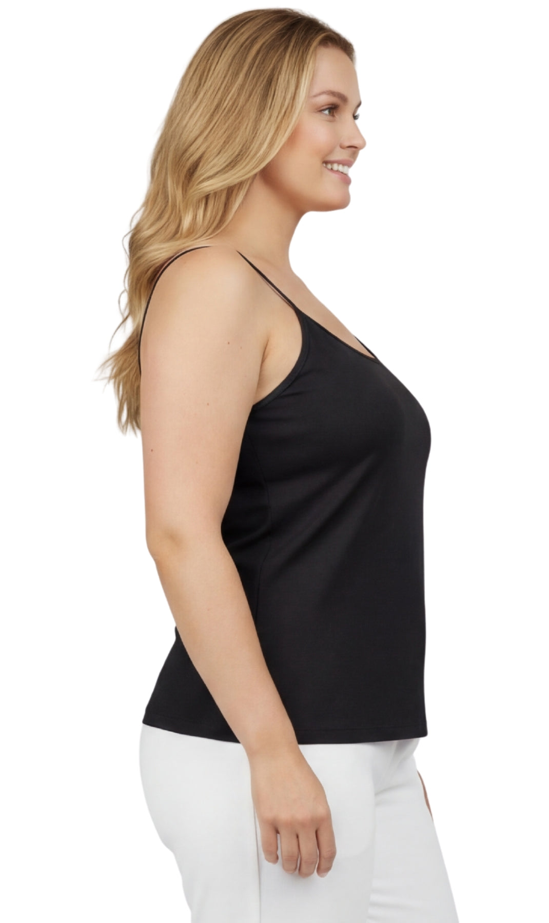 Women’s Adjustable Cami with Built-In Shelf Bra – Buttery-Soft Everyday Essential