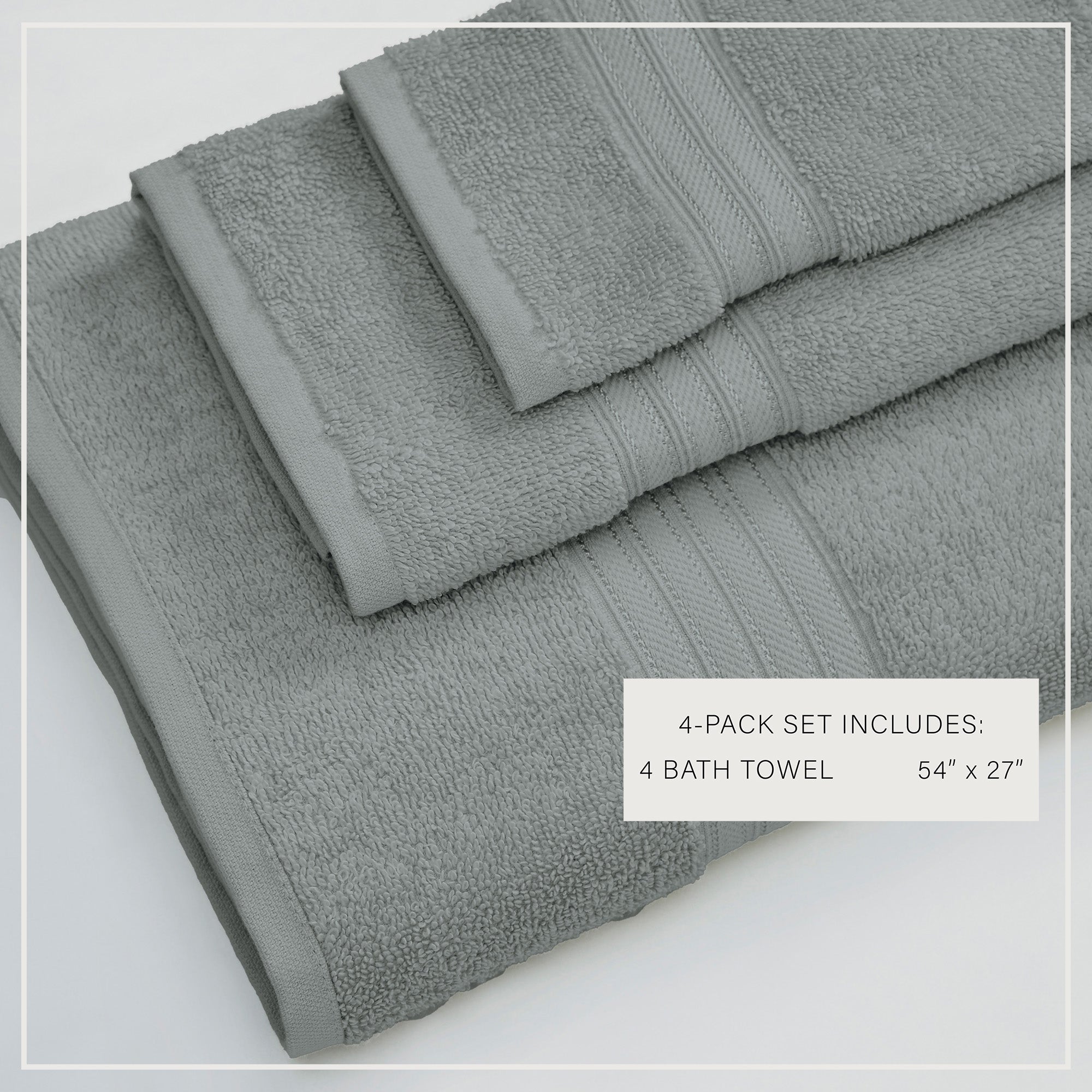 Feather Spun Cotton Bath Towels — Soft, Quick-Dry & Lightweight | Classic Bordered Style