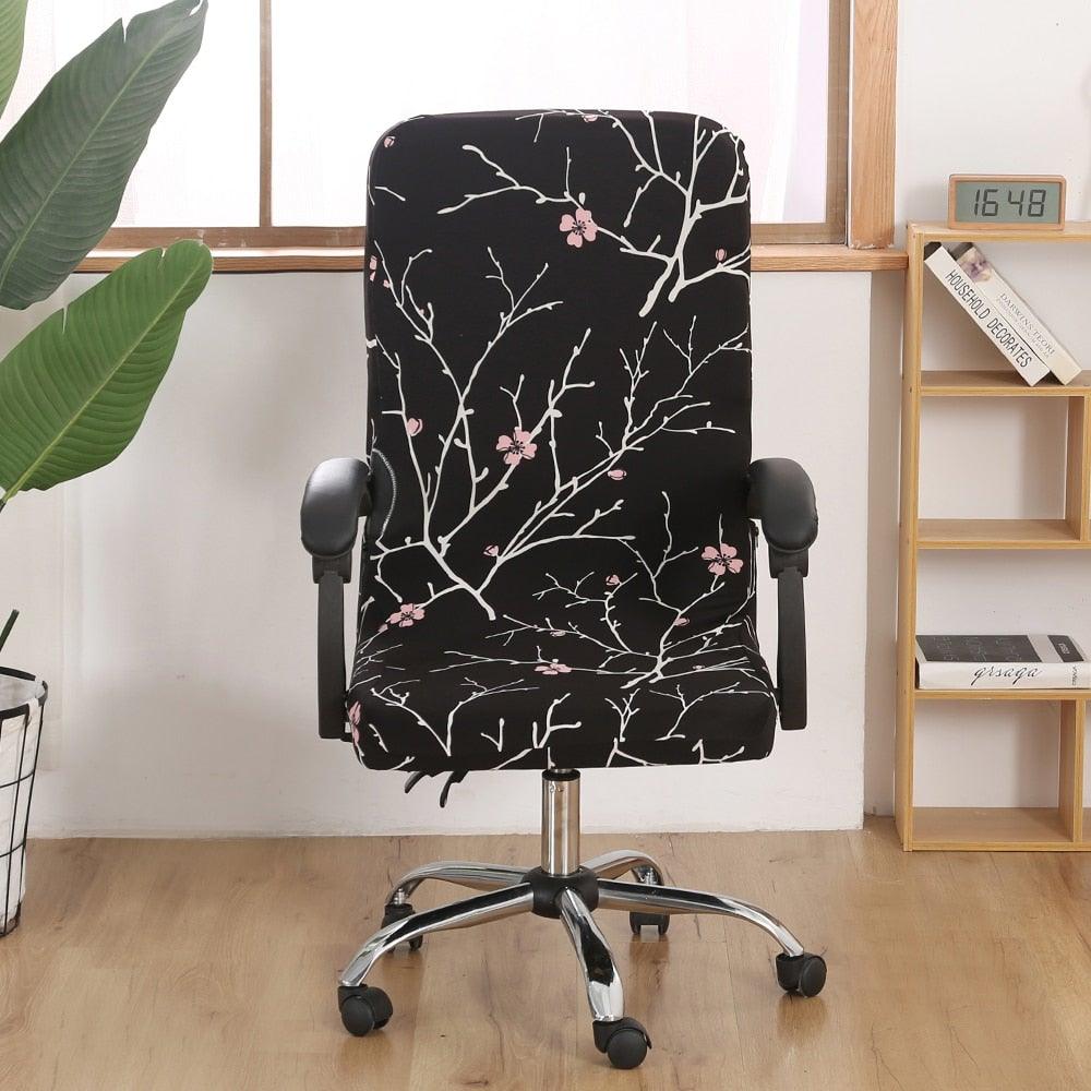 Stretch Office Chair Cover – Removable Jacquard Slipcover for Gaming & Desk Chairs