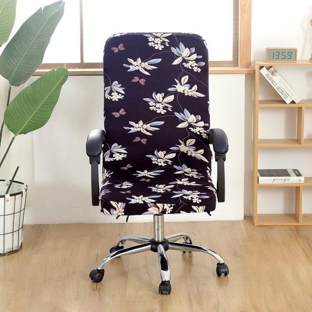 Stretch Office Chair Cover – Removable Jacquard Slipcover for Gaming & Desk Chairs