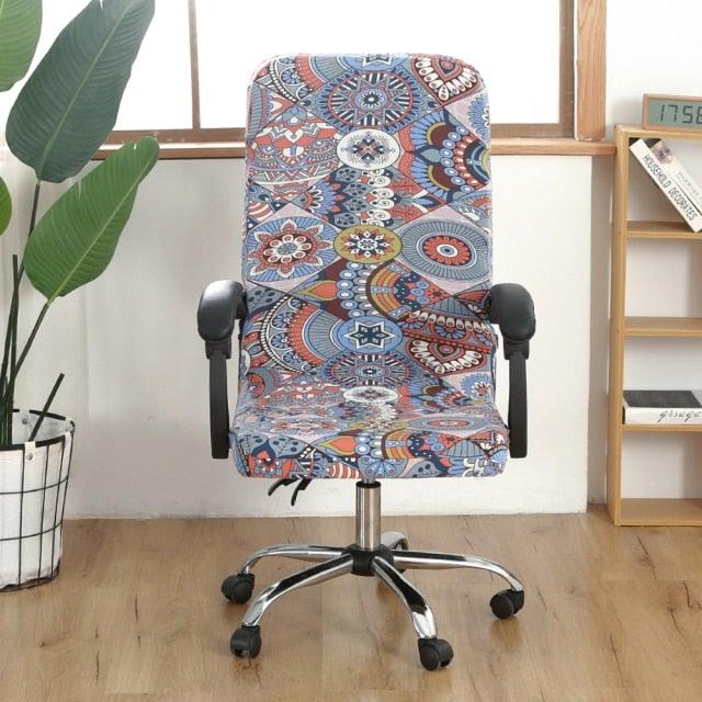 Stretch Office Chair Cover – Removable Jacquard Slipcover for Gaming & Desk Chairs