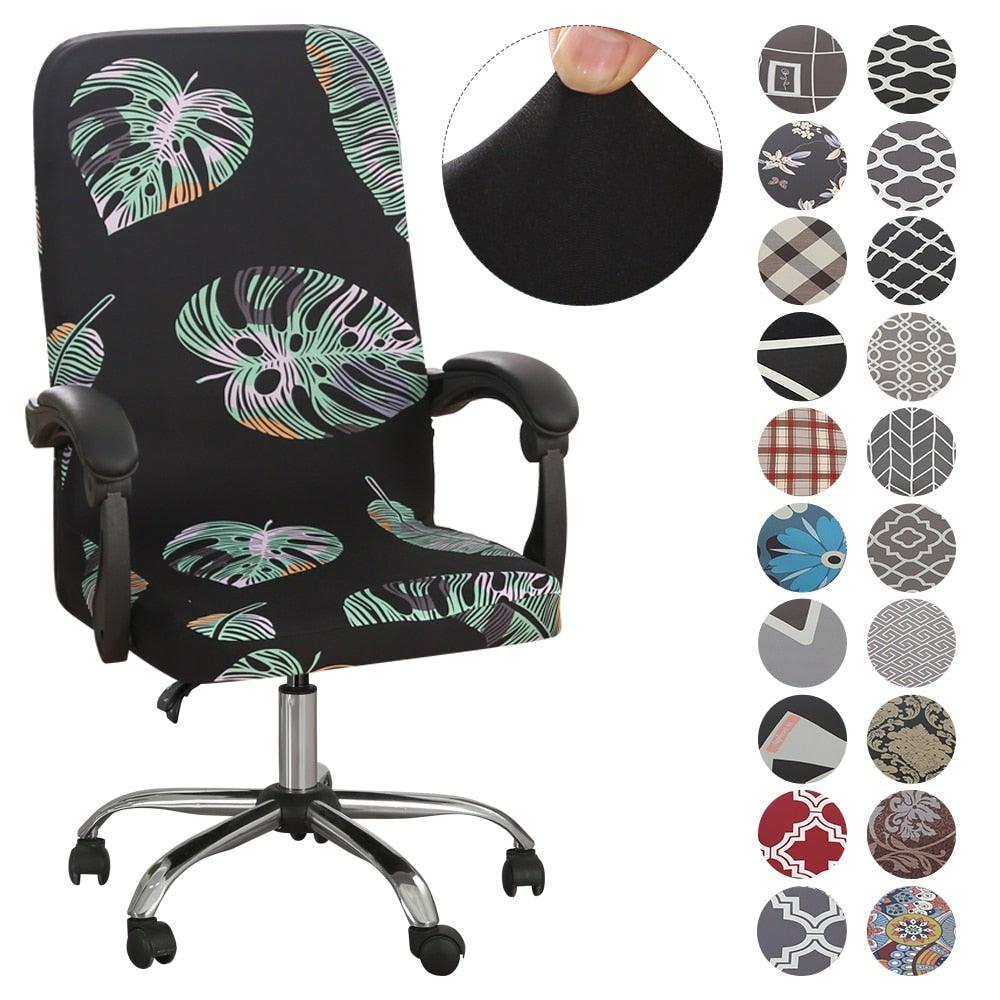 Stretch Office Chair Cover – Removable Jacquard Slipcover for Gaming & Desk Chairs