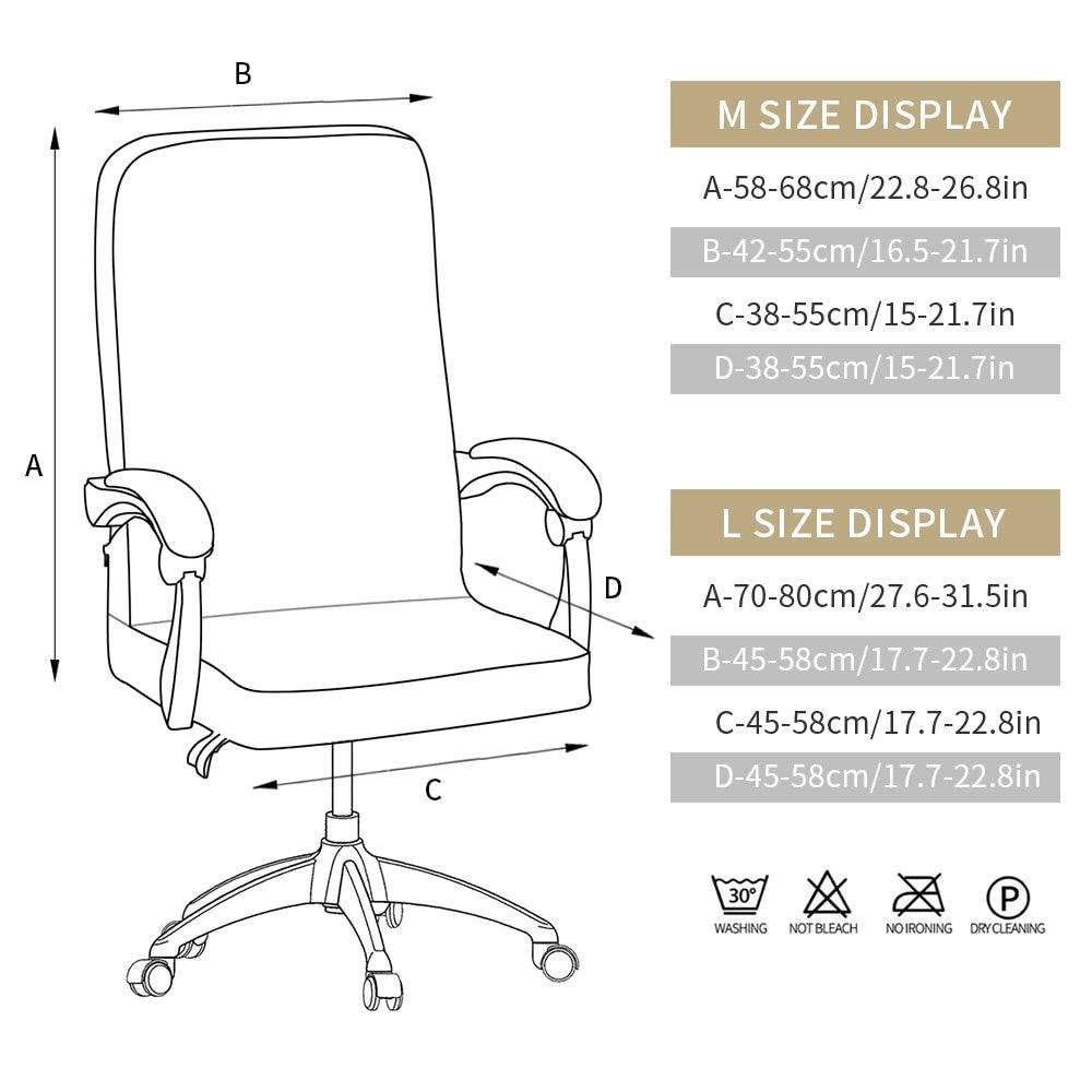 Stretch Office Chair Cover – Removable Jacquard Slipcover for Gaming & Desk Chairs