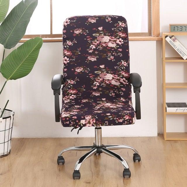 Stretch Office Chair Cover – Removable Jacquard Slipcover for Gaming & Desk Chairs