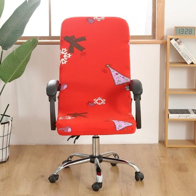 Stretch Office Chair Cover – Removable Jacquard Slipcover for Gaming & Desk Chairs