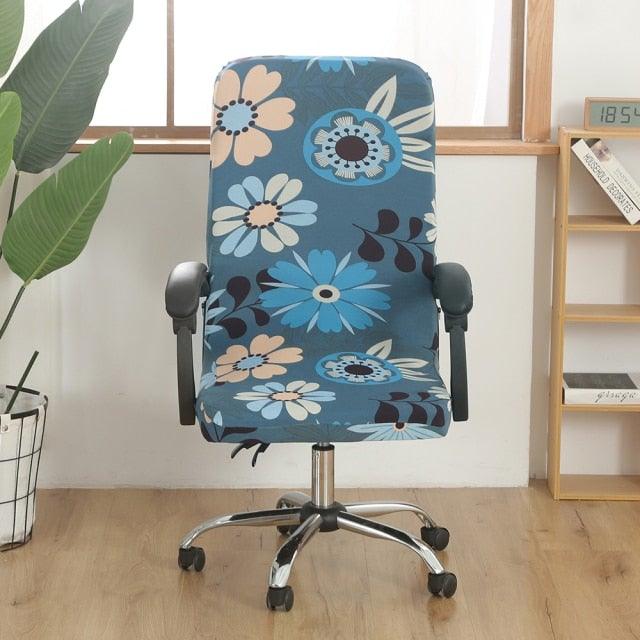 Stretch Office Chair Cover – Removable Jacquard Slipcover for Gaming & Desk Chairs