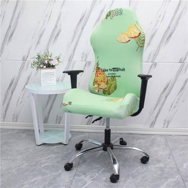 Stretch Office Chair Cover with Zipper – Printed Spandex Slipcover for Gaming & Desk Chairs