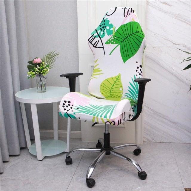 Stretch Office Chair Cover with Zipper – Printed Spandex Slipcover for Gaming & Desk Chairs