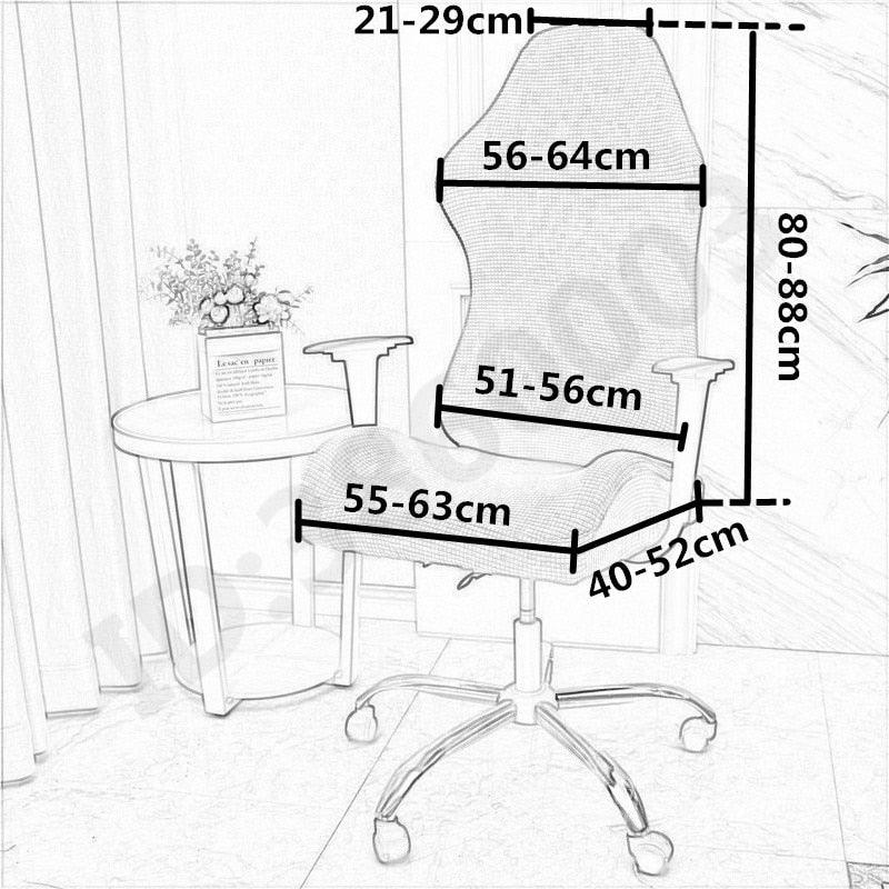 Stretch Office Chair Cover with Zipper – Printed Spandex Slipcover for Gaming & Desk Chairs