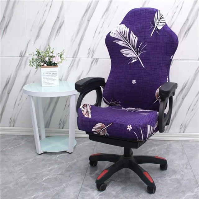 Stretch Office Chair Cover with Zipper – Printed Spandex Slipcover for Gaming & Desk Chairs
