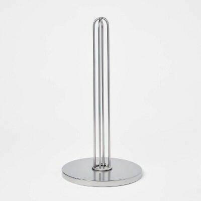 Nickel Paper Towel Holder — Open Wire Design for Kitchen & Bathroom
