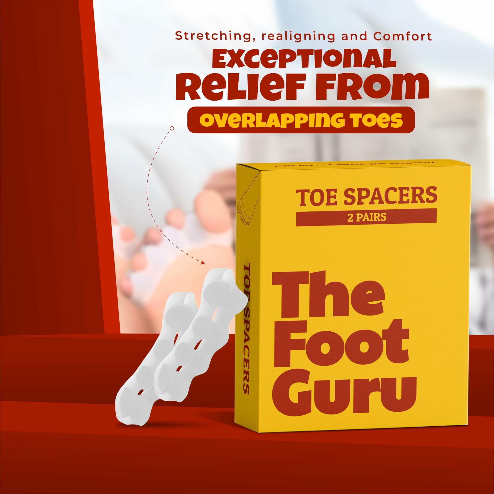 Medical-Grade Gel Toe Spacers | Bunion, Hammer Toe & Hallux Valgus Relief