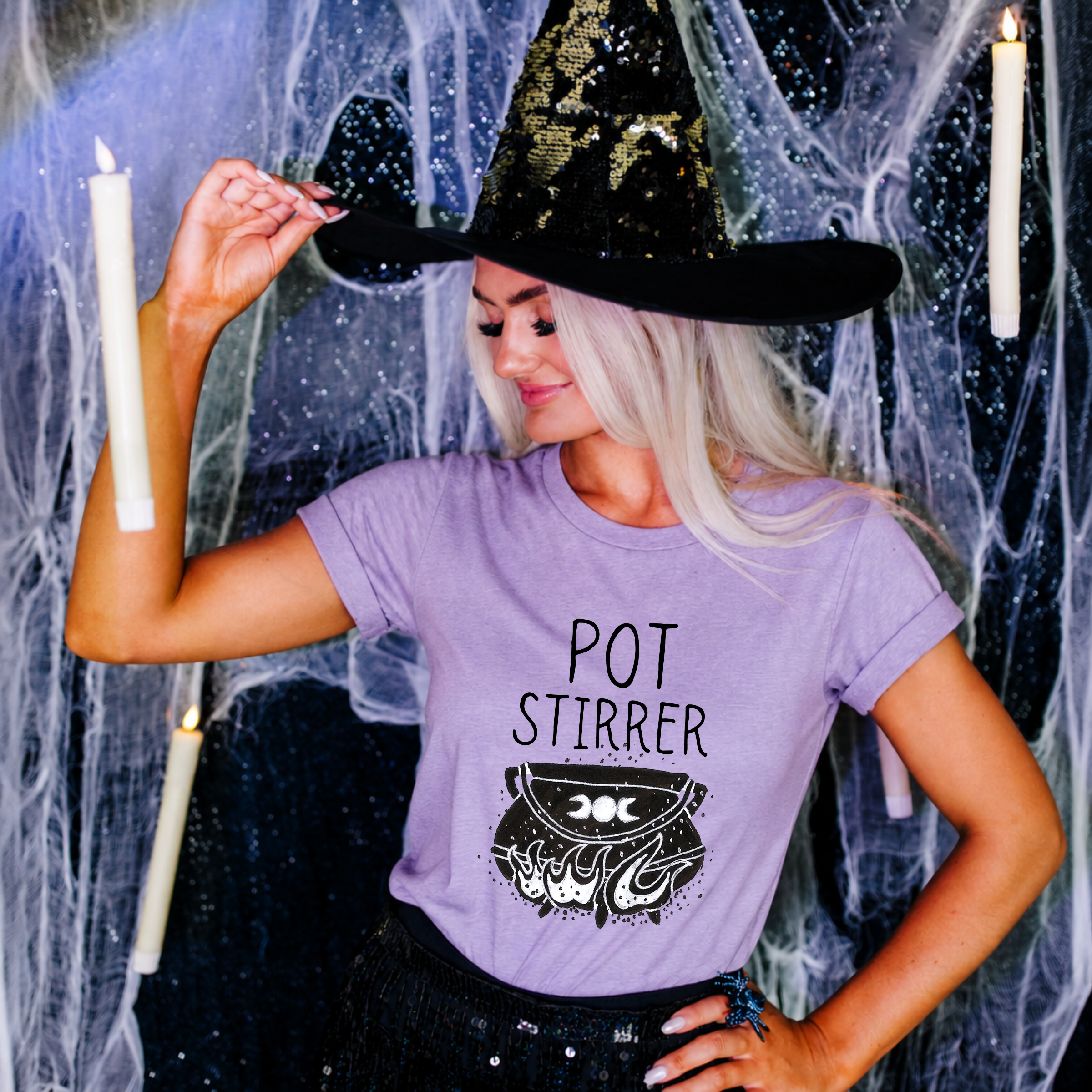 Pot Stirrer Tee | Funny Witchy Graphic T-Shirt