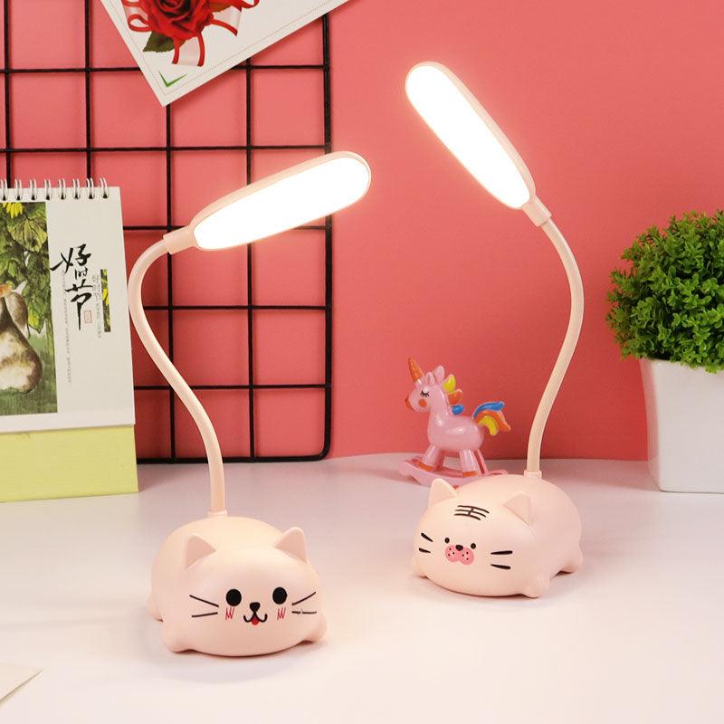 Cute Animal LED Desk Lamp for Kids — Flexible Gooseneck Bedside & Study Light