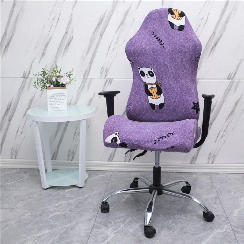 Stretch Office Chair Cover with Zipper – Printed Spandex Slipcover for Gaming & Desk Chairs