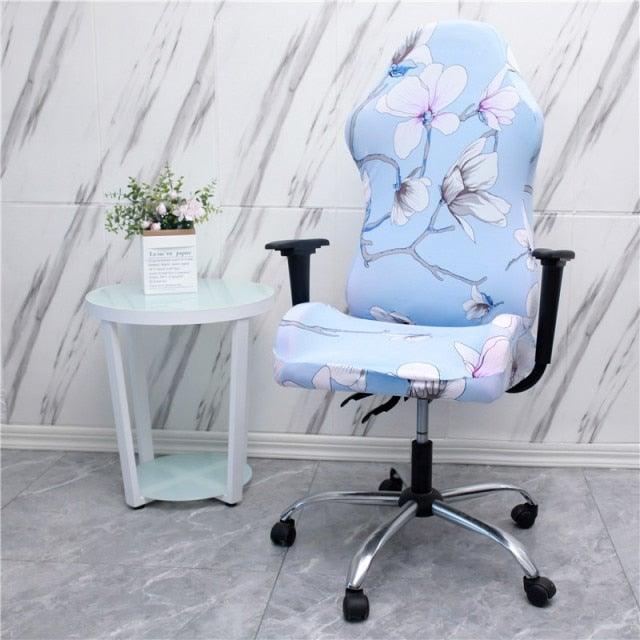 Stretch Office Chair Cover with Zipper – Printed Spandex Slipcover for Gaming & Desk Chairs
