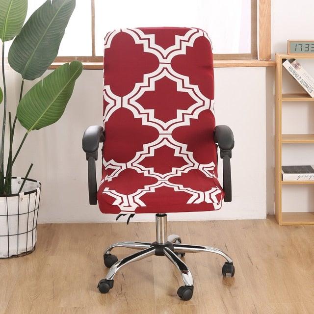 Stretch Office Chair Cover – Removable Jacquard Slipcover for Gaming & Desk Chairs