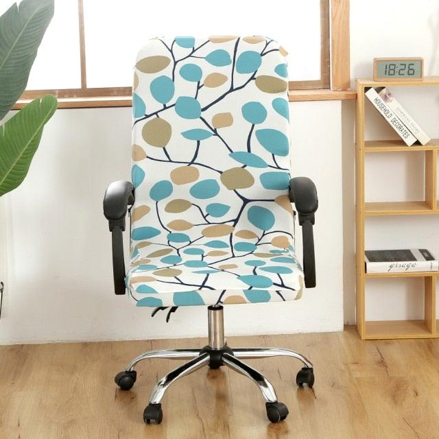 Stretch Office Chair Cover – Removable Jacquard Slipcover for Gaming & Desk Chairs