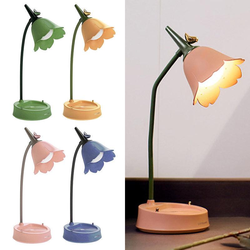 Flower LED Desk Lamp – Touch Dimmable Gooseneck Reading & Bedside Night Light