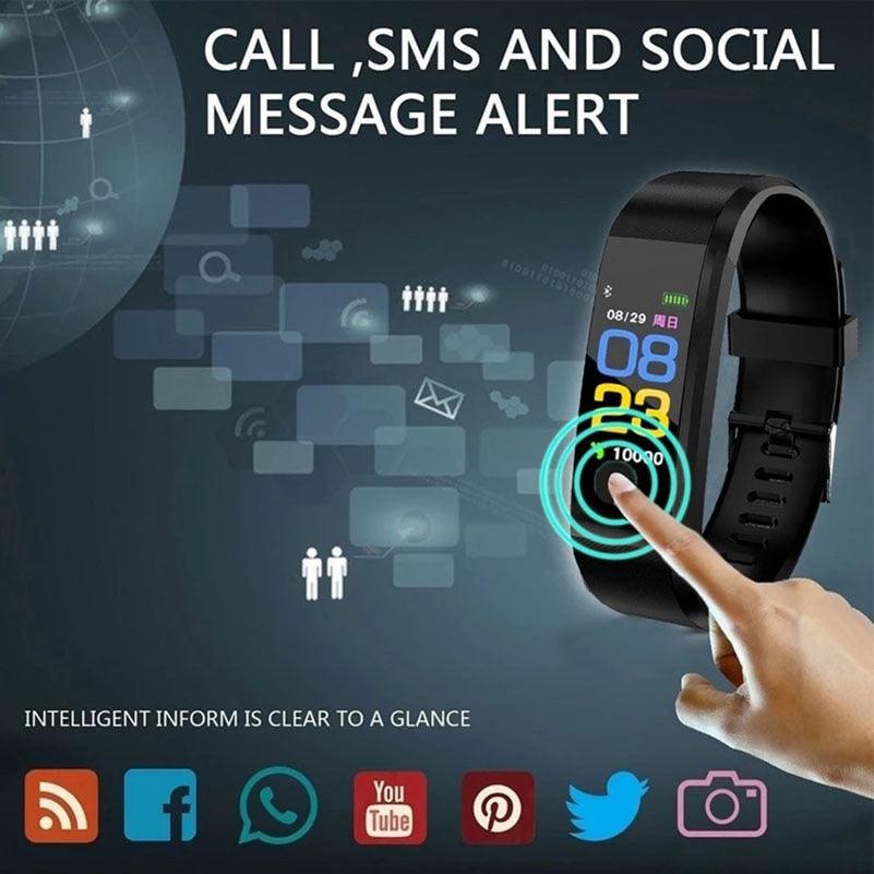 Kids Smart Fitness Watch with Heart Rate Monitor, Sleep Tracker & Call Alerts — Waterproof, Boys & Girls