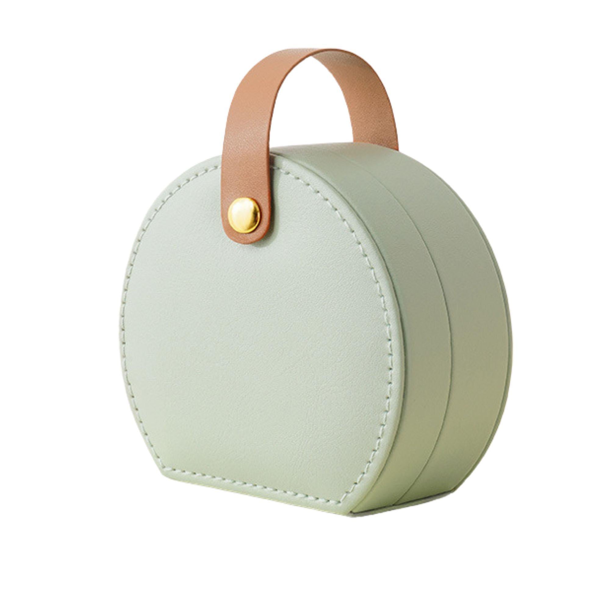 Mini Travel Jewelry Box Organizer – PU Leather | Compact Ring & Earring Case