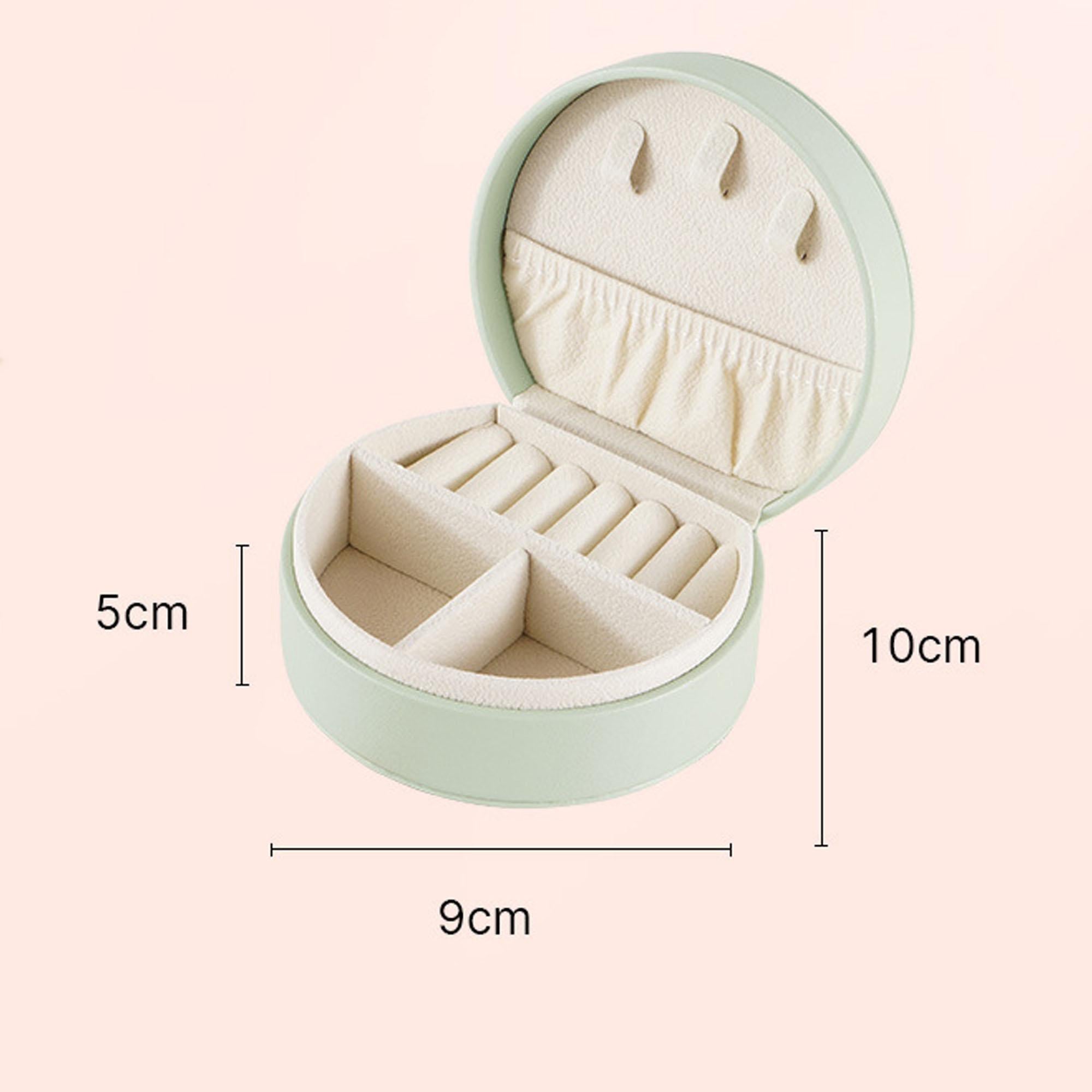 Mini Travel Jewelry Box Organizer – PU Leather | Compact Ring & Earring Case