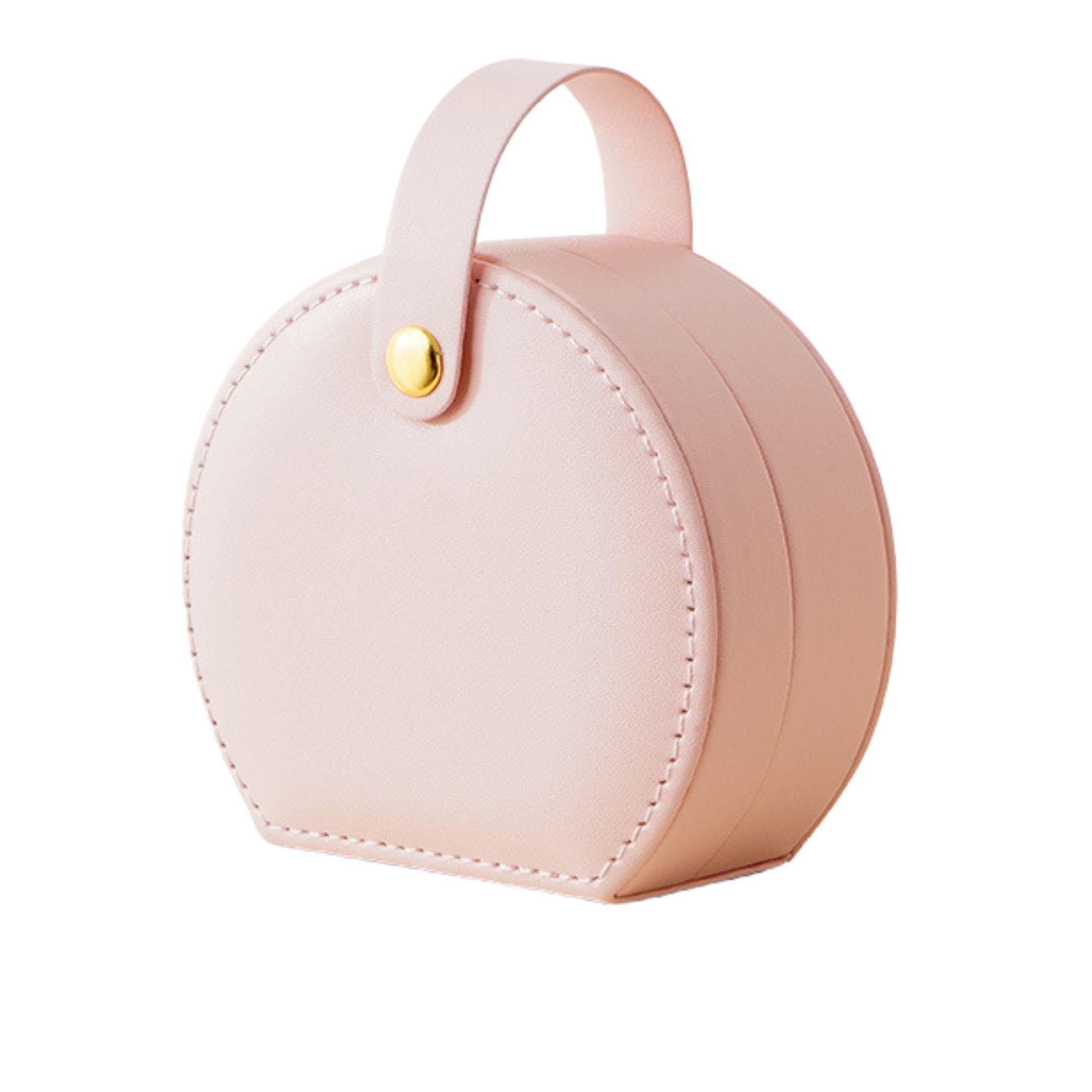 Mini Travel Jewelry Box Organizer – PU Leather | Compact Ring & Earring Case