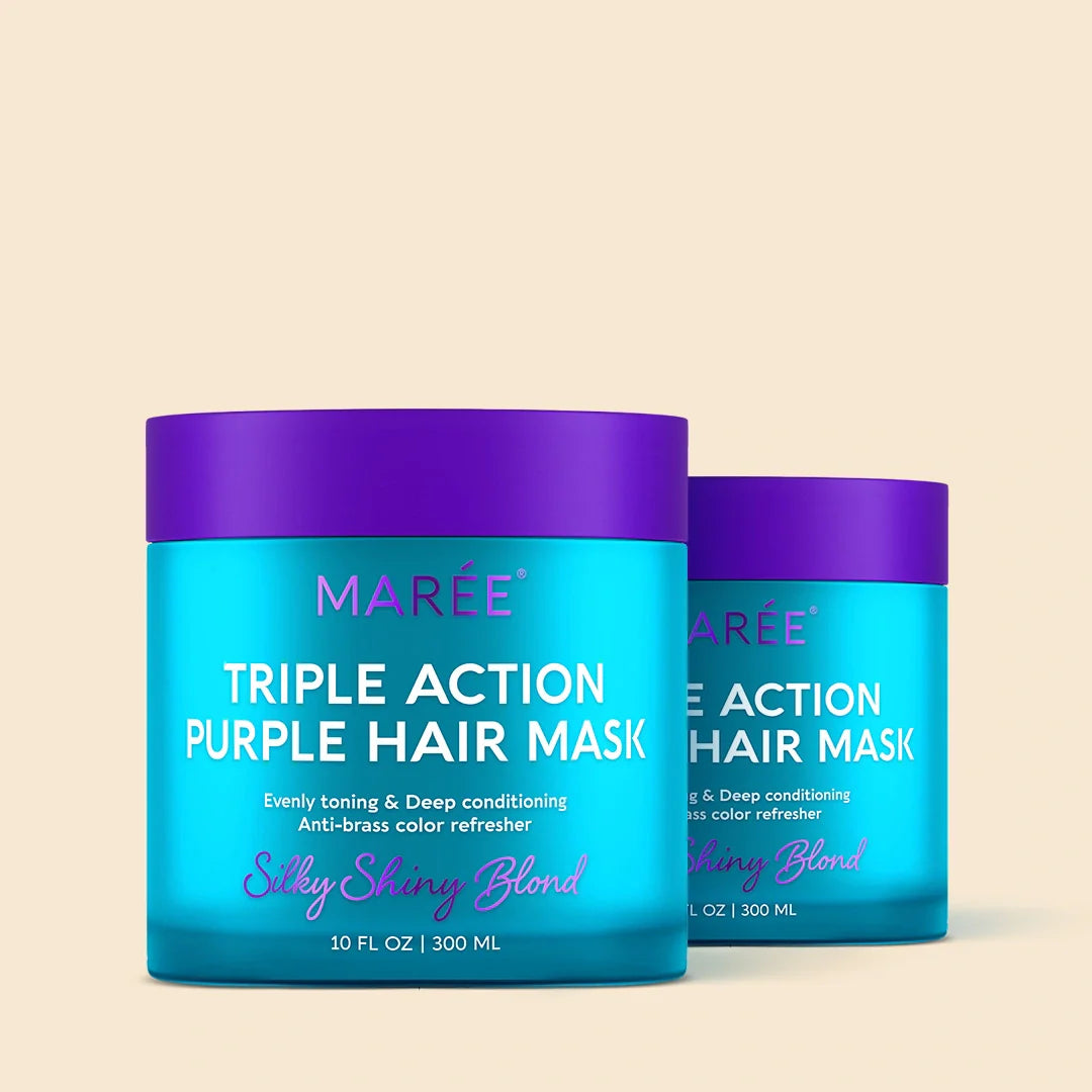 Triple-Action Purple Hair Mask for Blonde Hair