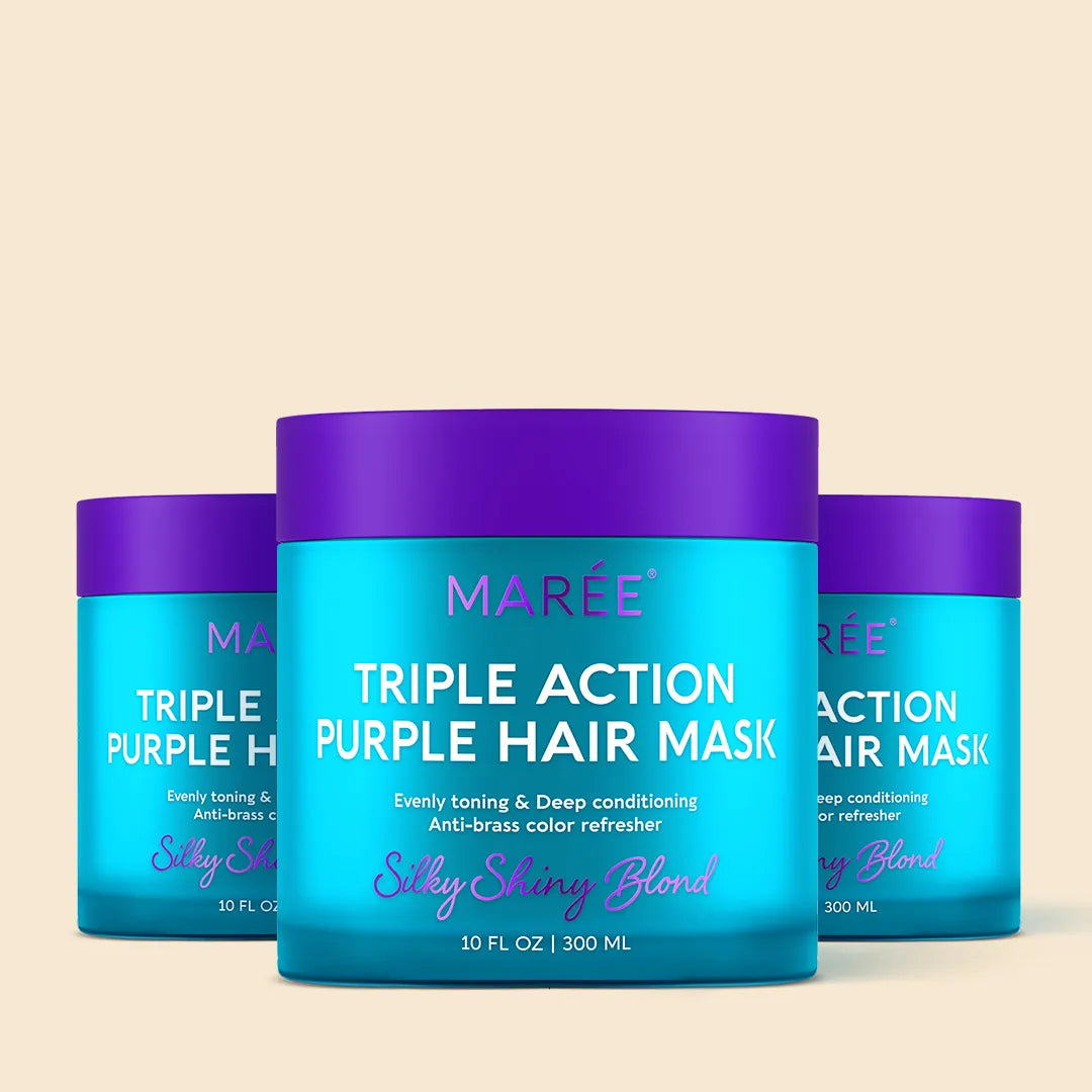 Triple-Action Purple Hair Mask for Blonde Hair