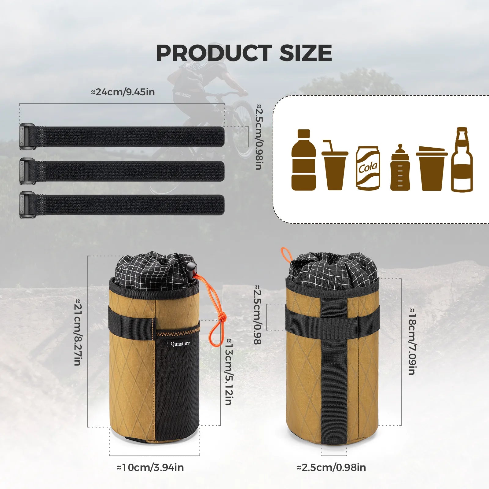 Insulated Bike Bottle Bag — Aluminum Foil Lining, Expandable, Universal Fit | Road, MTB & E-Bike