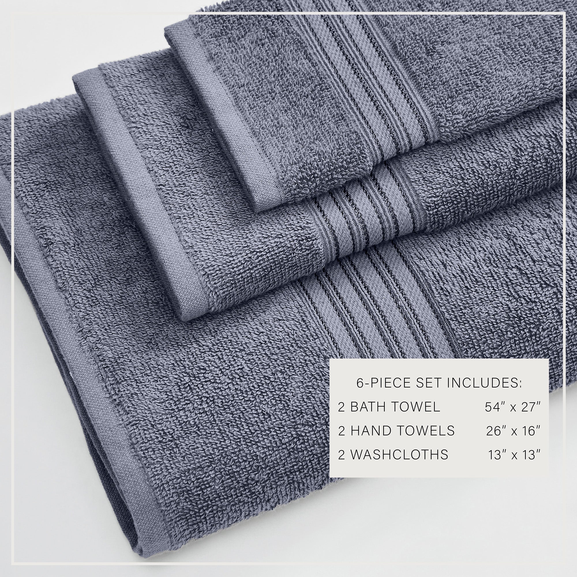 Feather Spun Cotton Bath Towels — Soft, Quick-Dry & Lightweight | Classic Bordered Style