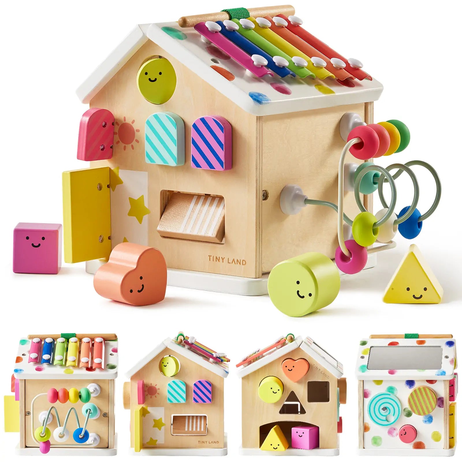 Montessori Activity Cube for Babies & Toddlers – 6-Sided Sensory Learning Toy