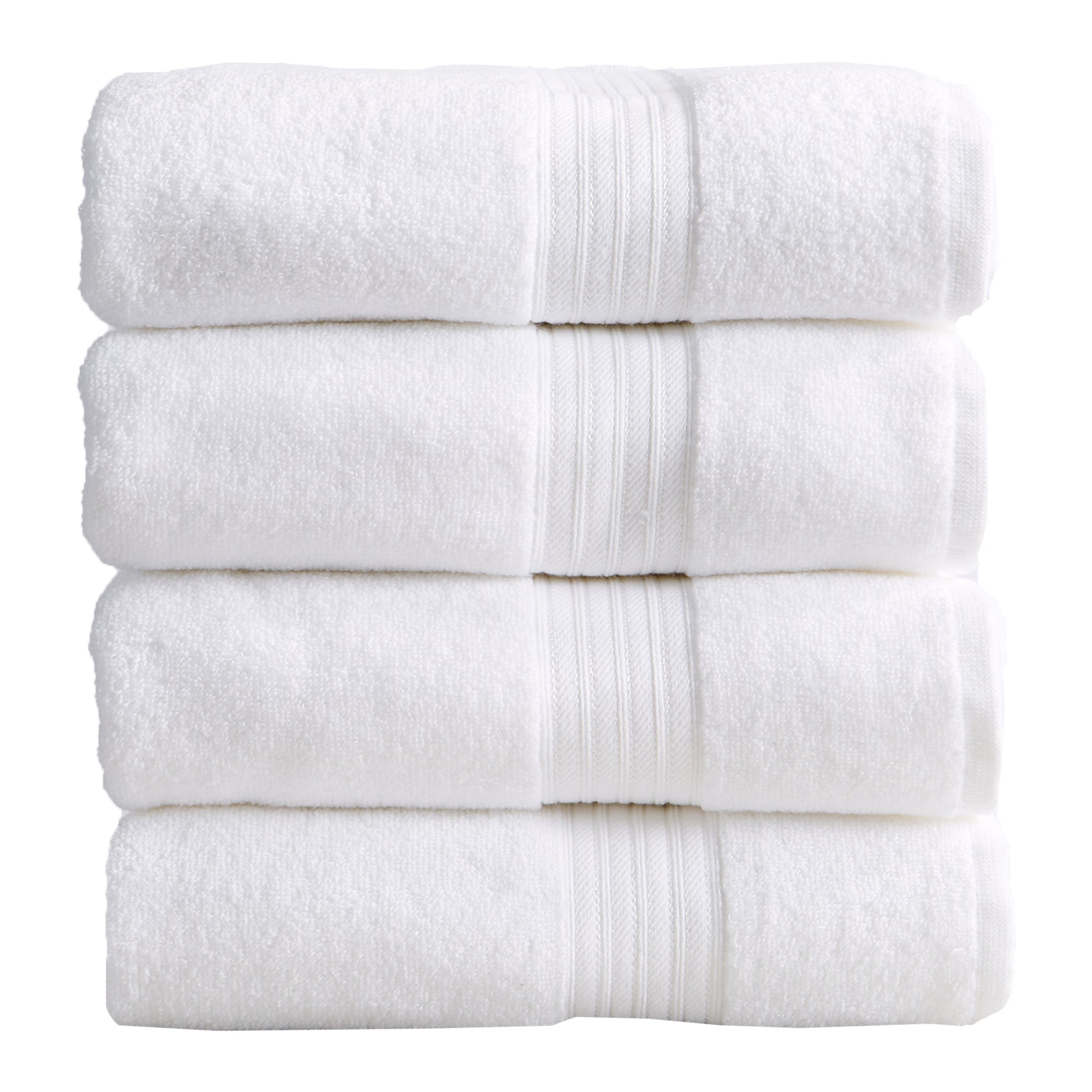 Feather Spun Cotton Bath Towels — Soft, Quick-Dry & Lightweight | Classic Bordered Style