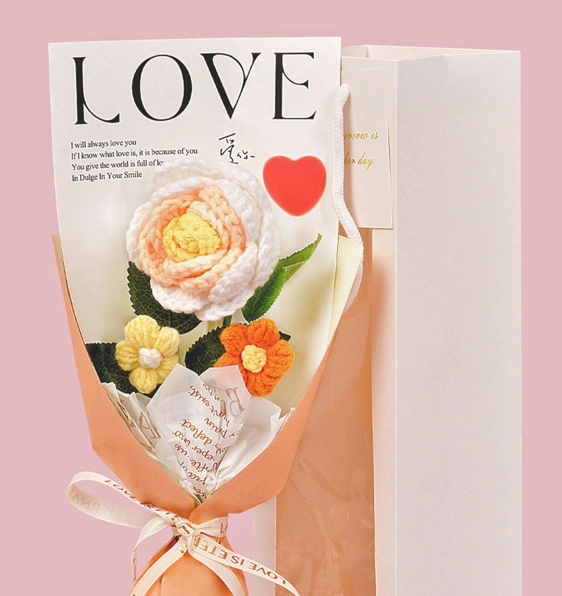 Gehäkeltes Rosenbouquet Romantisches Geschenk für Freundin oder Muttertag