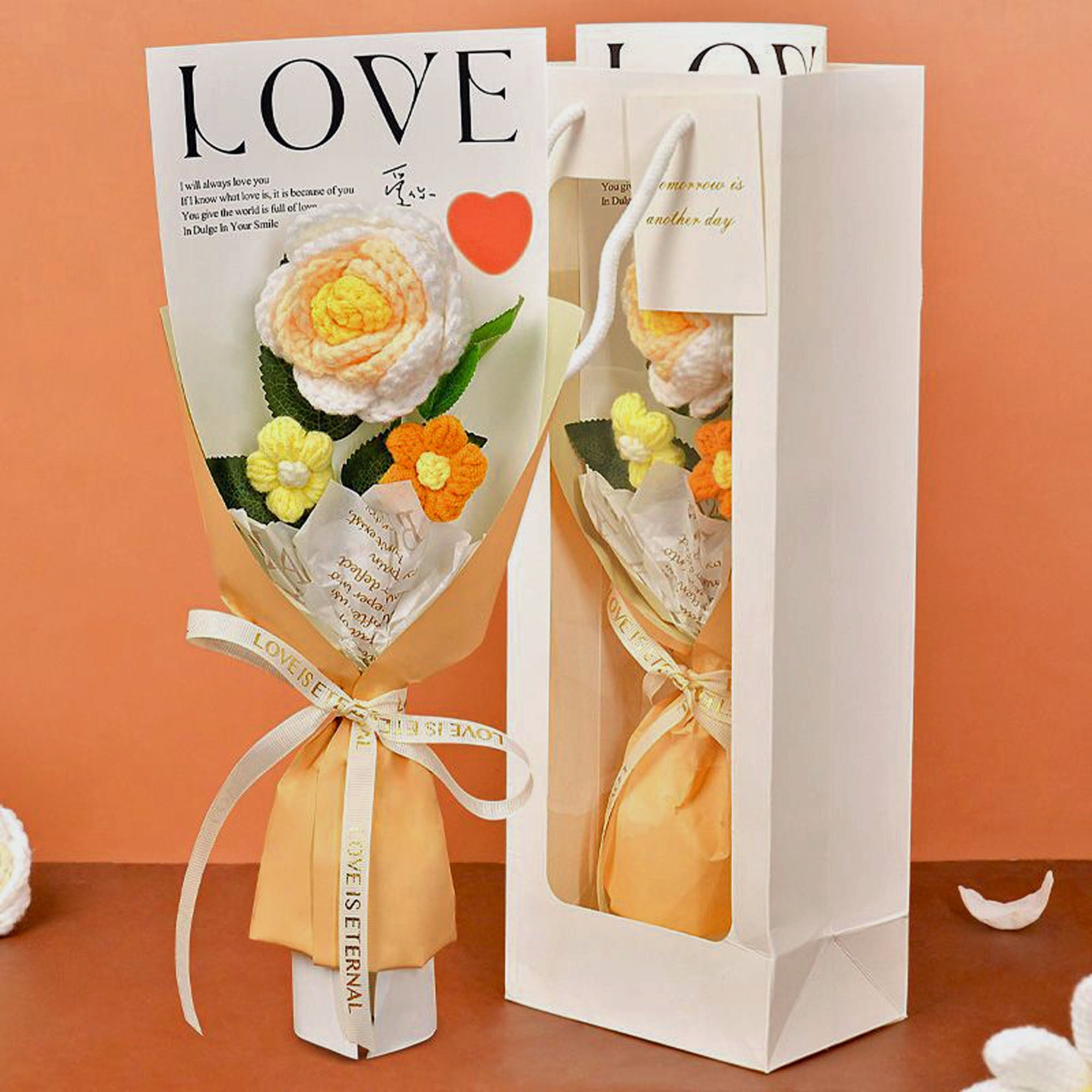 Gehäkeltes Rosenbouquet Romantisches Geschenk für Freundin oder Muttertag