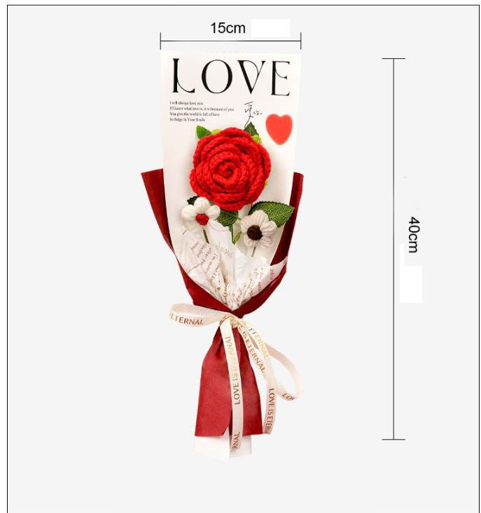 Gehäkeltes Rosenbouquet Romantisches Geschenk für Freundin oder Muttertag